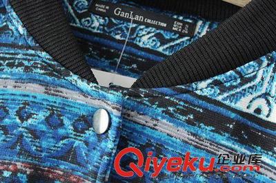 2014秋冬欧美民族风印花运动夹克 上海菊赖服饰工厂直销外贸女装批发